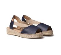 TONI PONS Tala Espadrilles pour femme en cuir avec talon compensé et élastiques pour un ajustement plus large