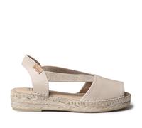 TONI PONS Tala Espadrilles pour femme en cuir avec talon compensé et élastiques pour un ajustement plus large, Glace, 42 EU