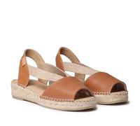 TONI PONS Tala Espadrilles pour femme en cuir avec talon compensé et élastiques pour un ajustement plus large, Cuir, 39 EU
