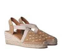 TONI PONS Tatiana Espadrilles pour femme en croûte de cuir avec détails brodés, Cuir, 38 EU