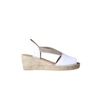 Toni Pons Espadrille TEIDE-P cuir femme talon compensé moyen blanc 40