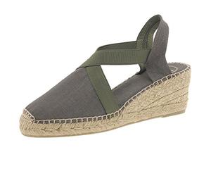 TONI PONS Ter Womens Wedge Talons Espadrilles 40 EU Khaki Linen