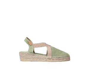 TONI PONS Verdi-V Espadrilles Vegan compensées pour femme en tissu de coton., Menthe (menta), 37 EU
