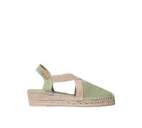 TONI PONS Verdi-V Espadrilles Vegan compensées pour femme en tissu de coton., Menthe (menta), 44 EU