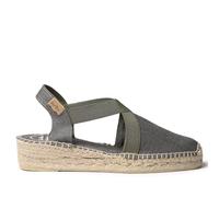 Toni Pons - VERONA - Espadrilles plates veganes pour femmes avec élastiques, vert, 6.5