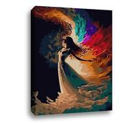 Tonia Art Kit Peinture par Numéros pour Adultes Symphonie de Couleurs, Set Complet pour les Loisirs Créatifs avec des Peintures Brillantes et Pinceaux, Toile Tendue sur Châssis, Taille 40x50cm