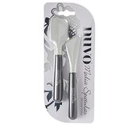 Tonic Studios Nuvo Media Spatulas 2 pcs - Spatules en Silicone Flexibles avec Manches en Bois - pour Peinture et Pâte - Têtes Angulaires & Plates