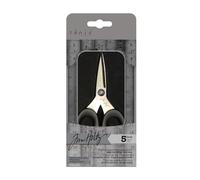 Tonic Studios Tim Holtz Ciseaux Couture - 12,3 cm Haberdashery Snip - pour Papier & Tissu - avec Protection des Lames - Antiadhésifs, Marron,