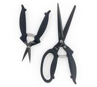 Tonic Studios Tim Holtz - Ensemble de ciseaux à rebond et mini cisaille à rebond - 24,13 cm et 17 cm - Outils de coupe de précision avec ressorts de tension réglables et lames revêtues de titane