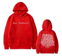 Tonidos Sweat À Capuche pour Femmes M-AC Singer De-Marco Vintage Unisex Hip Hop Pull À Capuche Oversized Sweat À Manches Longues pour Femmes Et Hommes XXS-4XL-Red||x_l