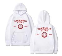 Tonidos Sweat À Capuche Unisexe Sakamoto Days Motif Imprimé Hoodie Décontracté Sweat-Shirt À Manches Longues pour Hommes Et Femmes XXS-4XL-White||s