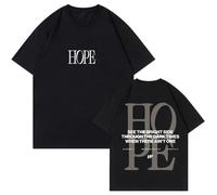 Tonidos T-Shirt NF Hope Imprimer Été Haut Lâche Vintage Unisex Oversized Vêtements À Manches Courtes pour Hommes Femmes XS-3XL-Black||s