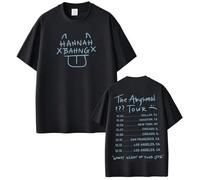 Tonidos Tshirt Hannah Singer Ba-hng Imprimer L'équipage Cou Manches Courtes Femmes Hommes Casual Oversized Harajuku Vêtements XXS-4XL-Black||4X_l