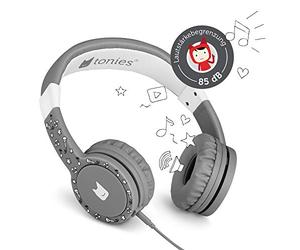 Tonie Casque, Gris Anthracite : pour Enfant, Compatible avec Toniebox, Volume réglable, câble Amovible, Taille réglable, Oreillettes Mobiles