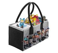 Tonie Toniebox Accessoires de rangement avec figurines de rangement, beaucoup d'espace pour Toniebox Starter Set et Tonies Sac de transport (gris + gris foncé)