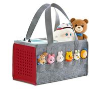 Toniebox Tonies Sac de rangement, sac de transport et sac de rangement pour kit de démarrage Toniebox et figurines Tonies Sac à main pliable pour lecteur audio et accessoires (rouge)