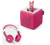 tonies Boxine Toniebox Kit de démarrage Rose créative + écouteurs pour Enfants