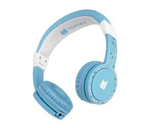 Tonies Casque Audio réglable et Pliable pour Enfants avec limiteur de Volume, Casque Supra-auriculaire avec câble et Bandeaux rembourrés, Bleu Clair