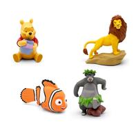 tonies Collection Disney v2, 4 Personnages avec Histoire Audio et chansons pour conteuse Toniebox : Le Roi Lion, Nemo, Winnie et Le Livre de la Jungle - boîte à Histoires Vendue séparément
