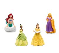 tonies Collection Princesses Disney, 4 Personnages Tonie avec Histoire Audio et chansons pour conteuse Toniebox : Raiponce, Ariel, Tiana, Belle - boîte à Histoires Vendue séparément