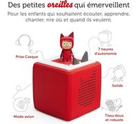 tonies Mon Premier Coffret Toniebox Rouge + 1 Figurine Créatif, boîte à Histoire & Musique pour Enfant 3-7 Ans