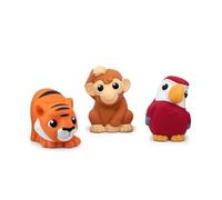 Tonies My First Jungle Set - Figurines de singe, perroquet et tigre - Jouets audio souples et compressibles