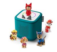 tonies Toniebox 2 Pack Boite à Histoire pour Enfant 1 à 9 Ans, Robuste & Facile à Utiliser, La Pat' Patrouille, 4 Figurines, Vert Océan