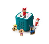 tonies Toniebox 2 Pack Boite à Histoire pour Enfant 1 à 9 Ans, Robuste & Facile à Utiliser, La Pat' Patrouille, 4 Figurines, Vert Océan