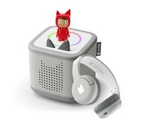 tonies Toniebox 2 Pack Boite à Histoire pour Enfant 1 à 9 Ans, Robuste & Facile à Utiliser, Voyage, Gris Lune