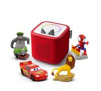 tonies Toniebox Lot de 2 tonies : Spidey et ses amis incroyables Spiderman, Disney Cars, Disney Le Roi Lion, Disney Le livre de la jungle, Sunset Red