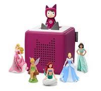 tonies Ultimate Disney Princess Purple Toniebox Kit de démarrage avec 1 Tonie, Jasmin, Fée Clochette, Cendrillon, La Belle et la Bête et la Petite Sirène Tonie Personnages