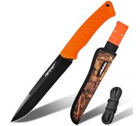 TONIFE Ares Couteau Full Tang à Lame Fixe Avec Étui et Paracorde - Lame 8Cr14MoV Pour Camping Extérieur et Survie