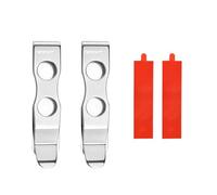 TONIFE Clip Utilitaire Polyvalent Clip de Poche Montable pour Smartphones, Fixé avec un Adhésif 3M VHB, Acier Inoxydable, 2 pièces (Polissage x2)