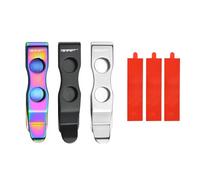 TONIFE Clip Utilitaire Polyvalent Clip de Poche Montable pour Smartphones, Fixé avec un Adhésif 3M VHB, Acier Inoxydable, 3 Pièces (Titane Noir + Polissage + Titane Coloré)