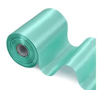 TONIFUL 10cm x 20m rose pêche Ruban de Satin, Solide Ruban Tissu Décoration pour Mariage/Fete/Emballage Cadeau/Ouverture du ruban de cisaillement/Valentin/Décoration intérieure et extérieure vert