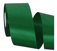 TONIFUL 5cm x 20M Vert Ruban de Satin, Solide Ruban Tissu Décoration pour Mariage/Fete/Emballage Cadeau/Artisanat/Ouverture du ruban de cisaillement/Valentin/Décoration intérieure et extérieure