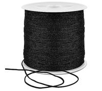TONIFUL - Cordon en nylon noir 1 mm x 100 m pour fabrication de bracelets, bijoux, macramé ciré, collier de perles en vrac, nœud chinois kumihimo, artisanat