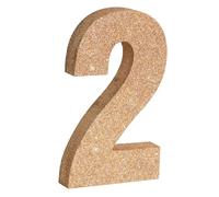 TONIFUL Lot de 1 pièce maîtresse de table en bois à paillettes pour anniversaire, remise de diplôme, fête prénuptiale, Nouvel An, anniversaire de mariage - 20 cm - Champagne doré pailleté