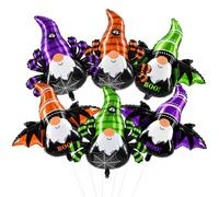 TONIFUL Lot de 6 ballons en aluminium chauve-souris et araignée d'Halloween | Ensemble de ballons en mylar noir, orange, violet avec motifs amusants d'Halloween pour enfants, fêtes d'anniversaire