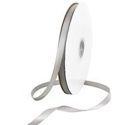 TONIFUL Rouleau de ruban de satin 1cm X 91M argent fin et solide pour emballage cadeau, invitation, ballons de cheveux floraux, artisanat, couture, fête, mariage, décoration de Saint-Valentin
