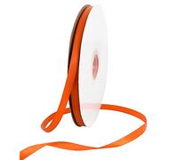 TONIFUL Rouleau de ruban de satin 1cm X 91M orange fin et solide pour emballage cadeau, invitation, ballons de cheveux floraux, artisanat, couture, fête, mariage, décoration de Saint-Valentin