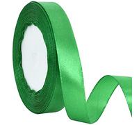 TONIFUL Ruban de satin vert 15 mm x 22 m pour mariage, voiture, découpe de cérémonie, inauguration, attache de chaise, cheveux, couture, artisanat, emballage cadeau, décoration de fête de mariage
