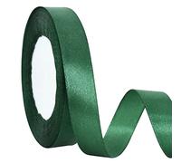 TONIFUL Ruban de satin vert foncé de 15 mm x 22 m pour mariage, voiture, découpe de cérémonie d'ouverture, attache de chaise, cheveux, couture, artisanat, emballage cadeau, décoration de fête de