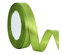 TONIFUL Ruban de satin vert sauge de 15 mm x 22 m - Large ouverture - Pour mariage, voiture, cérémonie, chaise, couture, artisanat, emballage cadeau, décoration de fête de mariage