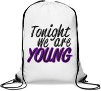 Tonight We are Young Sac de gym décontracté avec cordon de serrage Blanc