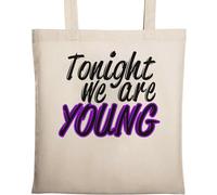 Tonight We are Young Sac fourre-tout en coton écologique Beige
