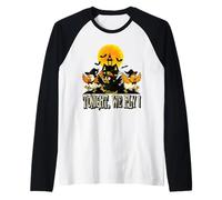 Tonight We Fly Funny Chicken Witches Halloween Humor Manche Raglan