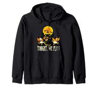 Tonight We Fly Funny Chicken Witches Halloween Humor Sweat à Capuche