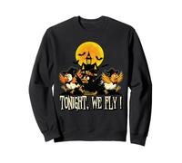 Tonight We Fly Funny Chicken Witches Halloween Humor Sweatshirt