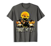 Tonight We Fly Funny Chicken Witches Halloween Humor T-Shirt